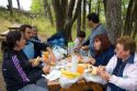 Family having a picnic in Los Glaciares National Park in Patagonia, Argentina.