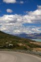 Highway along Lake Argentino near El Calafate, Patagonia, Argentina.