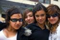 Teenage girls in the city of Ushuaia on the island of Tierra del Fuego, Argentina.