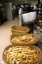 Baskets of freshly baked bread at the Panaderia Union in Tolhuin, Tierra del Fuego, Argentina.
