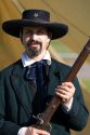 Civil War reenactor dressed as a sherriff in Pearland, Texas.