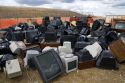 Television and computer monitor recycling at the Ada County Landfill in Boise, Idaho.