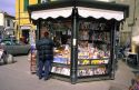 Newsstand in Pisa, Tuscany, Italy.