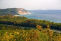 A view of Lake Michigan from within Sleeping Bear Dunes National Lakeshore located along the northwest coast of the Lower Peninsula of Michigan.