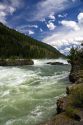 The Kootenai River flowing over the Kootenai Falls near Libby, Montana.