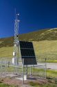 Solar powered remote weather station at Willow Creek Summit along U.S. Route 93 in central Idaho.