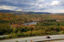 Fall foliage along interstate 89 in Sullivan County, New Hampshire, USA.