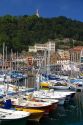 Boats docked at the city of Donostia-San Sebastian, Guipuzcoa, Basque Country, Northern Spain.