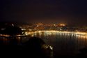 La Concha Bay and the city of Donostia-San Sebastian at night, Guipuzcoa, Basque Country, Northern Spain.