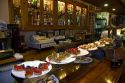 Plates of pintxos served at a bar in the city of Bilbao, Biscay, Basque Country, nothren Spain.