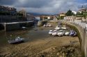 Low tide in the harbor at Llanes, Asturias, Spain.