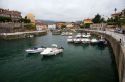 High tide in the harbor at Llanes, Asturias, Spain.