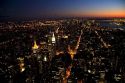 Night views of New York City, New York, USA.