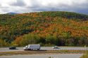 Fall foliage along interstate 89 in Sullivan County, New Hampshire, USA.