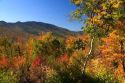 Scenic view of fall foliage in the Franconia Notch State Park, New Hampshire, USA.