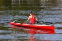 Rowing on the Charles River near Harvard University in Cambridge, Greater Boston, Massachusetts, USA.