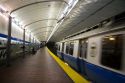 MBTA Blue Line subway in Boston, Massachusetts, USA.