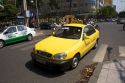 Taxi cab on the street in Ho Chi Minh City, Vietnam.