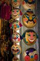 Painted ceremonial masks being sold for Tet in Hanoi, Vietnam.