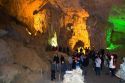 Interior of the Hang Sung Sot caves in Ha Long Bay, Vietnam.