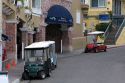 Golf carts used for transportation in the town of Avalon on Catalina Island, California, USA.