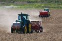 Farmers planting potato crop in Canyon County, Idaho, USA.