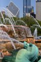 Buckingham Fountain located in Grant Park, Chicago, Illinois, USA.