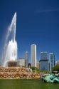 Buckingham Fountain located in Grant Park, Chicago, Illinois, USA.