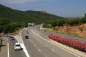 Vehicles travel on the A8 autoroute, La Provencale, in Southern France.