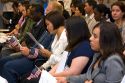 New United States citizens attend a citizenship ceremony in Idaho, USA.