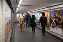 Pedestrians in the Metro underground located in Paris, France.