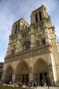 The western facade of the Notre Dame de Paris, France.