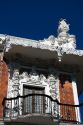 Ironwork balcony on the Casa de Alfenique in the city of Puebla, Puebla, Mexico.