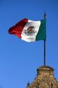 The Flag of Mexico atop the National Palace in Mexico City, Mexico.