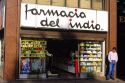Pharmacy store front in Santiago, Chile.