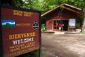 Entrance sign to the Monteverde Cloud Forest Preserve at Monteverde, Costa Rica.