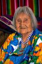 Native Pueblo elderly woman in San Felipe Pueblo, New Mexico, USA.