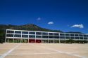 Dormitories on the Terrazzo at the Air Force Academy in Colorado Springs, Colorao, USA.