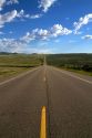 Open road on U.S. Route 40 in western Colorado, USA.