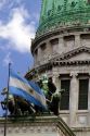 Monument to the Two Congresses in front of the Argentine National Congress building in Buenos Aires, Argentina.
