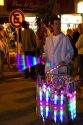 Street vendor selling glow sticks and toys at Necochea, Argentina.