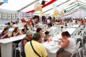 People dine on seafood and paella at a Fisherman Festival in Mar del Plata, Argentina.