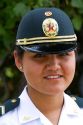 Female peruvian police officer in Lima, Peru.
