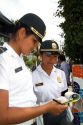 Female peruvian police officers in Lima, Peru.