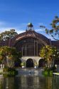 The Botanical Building and Reflection Pond in the El Prado area of Balboa Park, San Diego, California, USA.