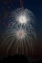 Fourth of July fireworks display in Boise, Idaho, USA.