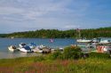 Boats docked at Rossport, Ontario, Canada.