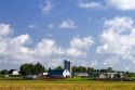 Farmland in central Wisconsin, USA.