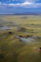 Aerial view of high plains desert near Gillette, Wyoming, USA.