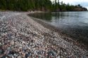Rocky shore of Lake Superior, north of Sault Ste. Marie, Ontario, Canada.